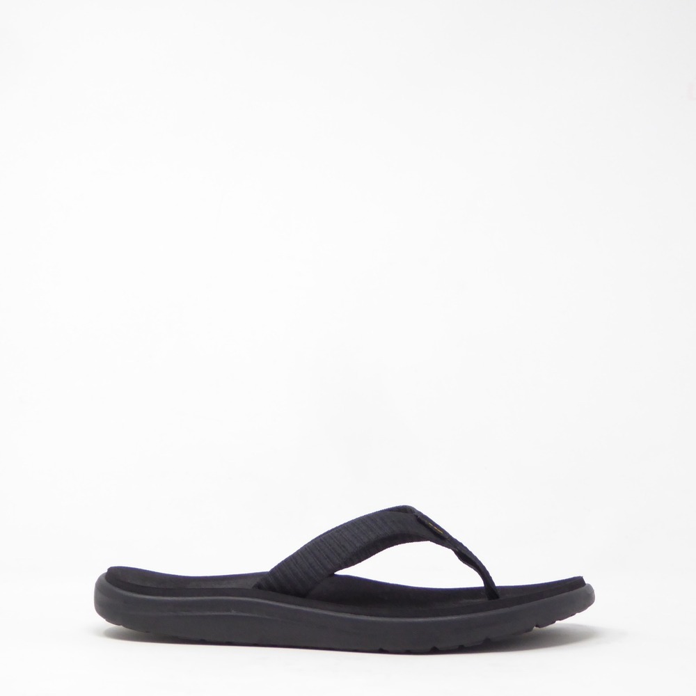 Teva Womens Voya Flip Flop Black Mush Sole Thong Sandal 11